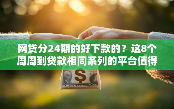 网贷分24期的好下款的？这8个周周到贷款相同系列的平台值得一试