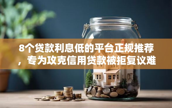 8个贷款利息低的平台正规推荐，专为攻克信用贷款被拒复议难题