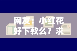 网友：小红花好下款么？求介绍几款小平台贷款