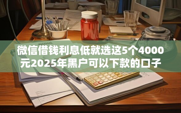 微信借钱利息低就选这5个4000元2025年黑户可以下款的口子