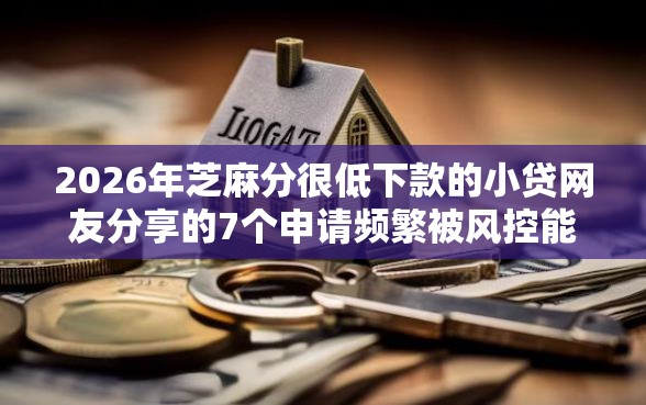 2026年芝麻分很低下款的小贷网友分享的7个申请频繁被风控能下的口子我觉得不错！