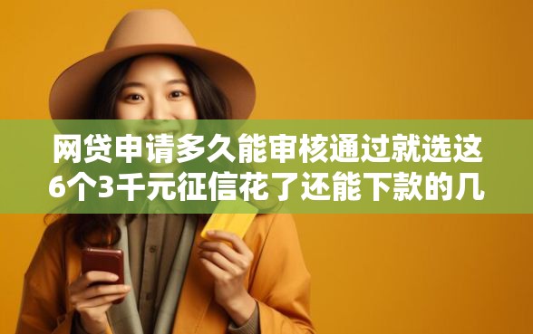 网贷申请多久能审核通过就选这6个3千元征信花了还能下款的几千小额度平台
