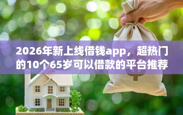 2026年新上线借钱app，超热门的10个65岁可以借款的平台推荐