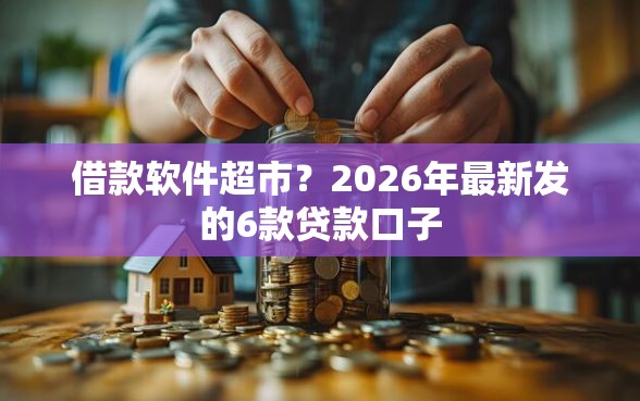 借款软件超市？2026年最新发的6款贷款口子