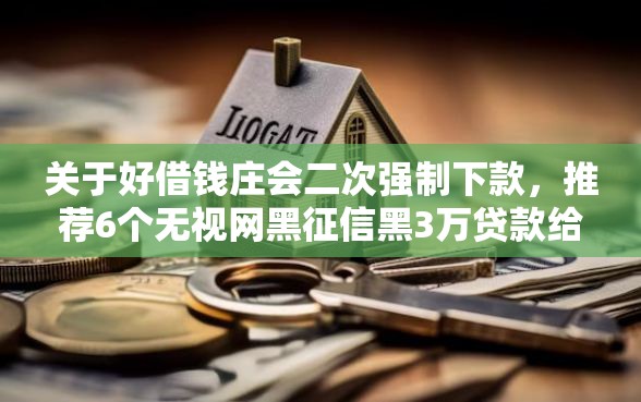关于好借钱庄会二次强制下款，推荐6个无视网黑征信黑3万贷款给你
