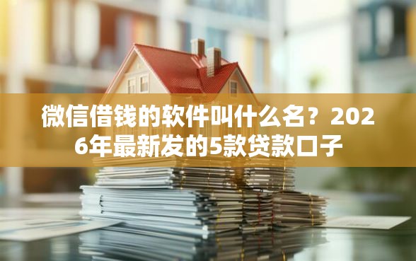 微信借钱的软件叫什么名？2026年最新发的5款贷款口子