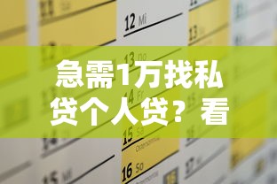 急需1万找私贷个人贷？看看这5个2025年7天借款的口子秒到的怎么样