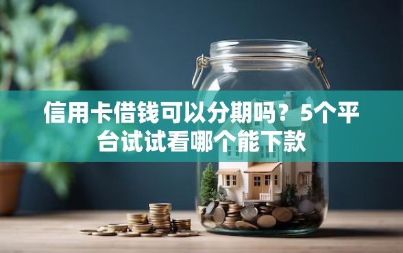 信用卡借钱可以分期吗？5个平台试试看哪个能下款
