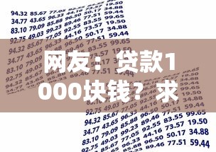 网友：贷款1000块钱？求介绍几款贷款都有借款平台