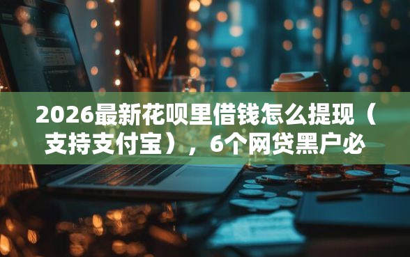 2026最新花呗里借钱怎么提现（支持支付宝），6个网贷黑户必过软件无私分享