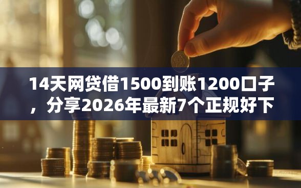 14天网贷借1500到账1200口子，分享2026年最新7个正规好下款的网贷平台