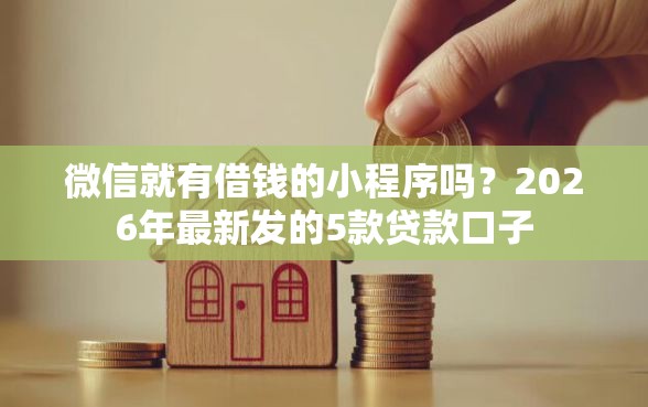 微信就有借钱的小程序吗？2026年最新发的5款贷款口子