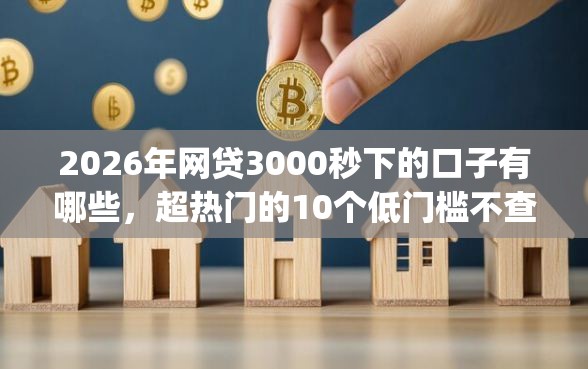 2026年网贷3000秒下的口子有哪些，超热门的10个低门槛不查征信的app推荐