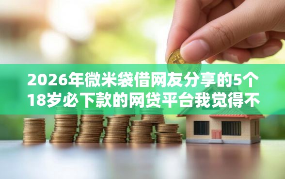 2026年微米袋借网友分享的5个18岁必下款的网贷平台我觉得不错！