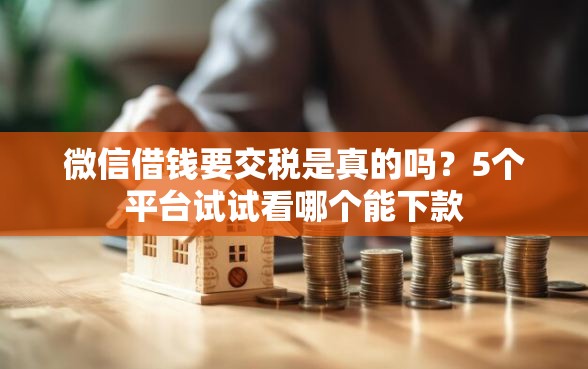 微信借钱要交税是真的吗？5个平台试试看哪个能下款