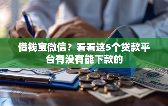 借钱宝微信？看看这5个贷款平台有没有能下款的
