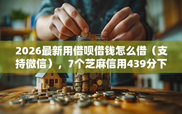 2026最新用借呗借钱怎么借（支持微信），7个芝麻信用439分下款的平台无私分享