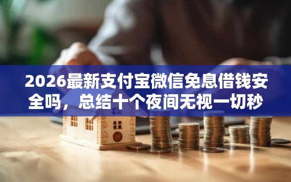 2026最新支付宝微信免息借钱安全吗，总结十个夜间无视一切秒下款的高炮口子！