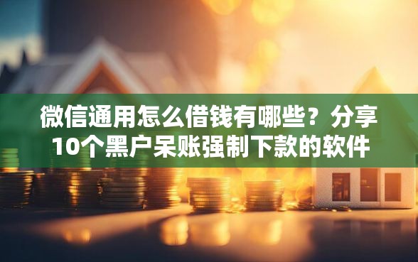 微信通用怎么借钱有哪些？分享10个黑户呆账强制下款的软件