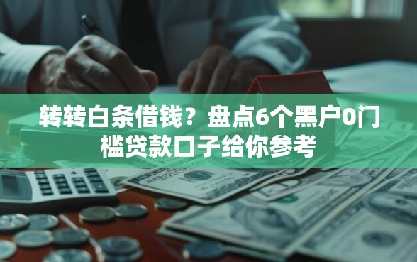 转转白条借钱？盘点6个黑户0门槛贷款口子给你参考