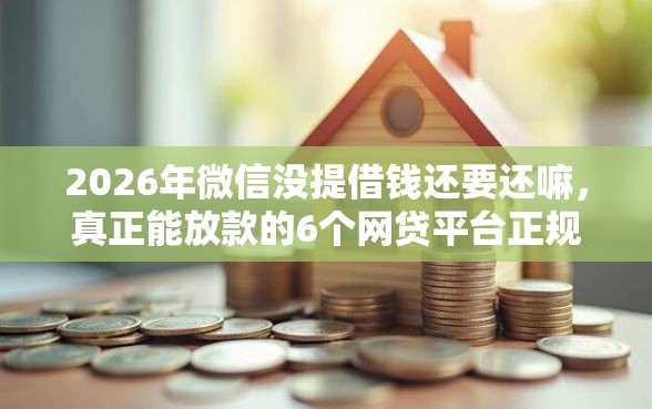 2026年微信没提借钱还要还嘛，真正能放款的6个网贷平台正规利息低推荐