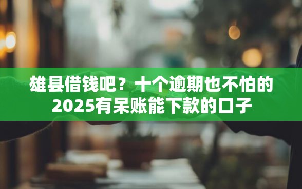 雄县借钱吧？十个逾期也不怕的2025有呆账能下款的口子