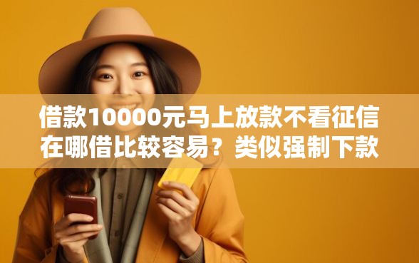 借款10000元马上放款不看征信在哪借比较容易？类似强制下款的5个口子参考