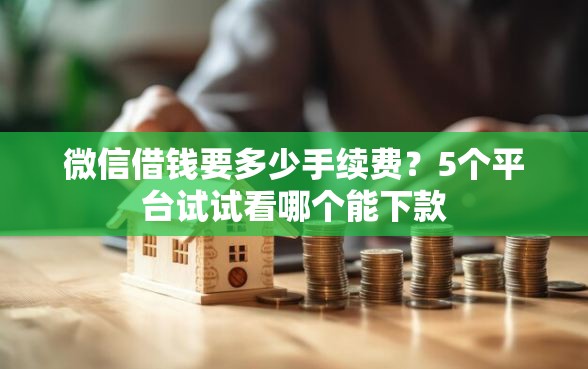 微信借钱要多少手续费？5个平台试试看哪个能下款