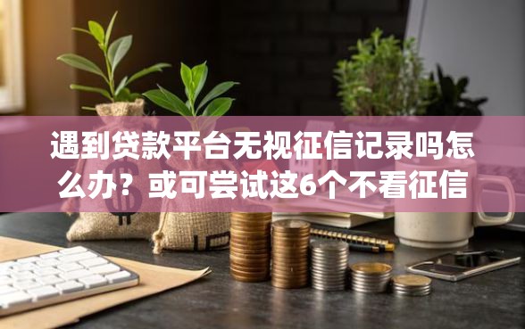 遇到贷款平台无视征信记录吗怎么办？或可尝试这6个不看征信无视黑白百分百下款网贷app