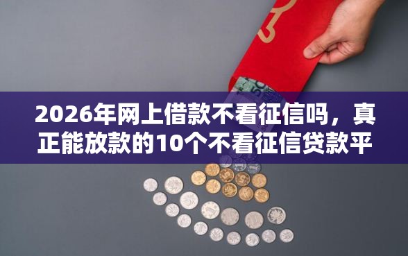 2026年网上借款不看征信吗，真正能放款的10个不看征信贷款平台推荐
