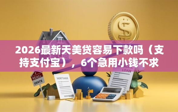 2026最新天美贷容易下款吗（支持支付宝），6个急用小钱不求征信流水轻松贷的口子无私分享