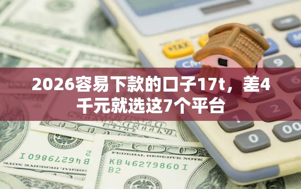 2026容易下款的口子17t，差4千元就选这7个平台