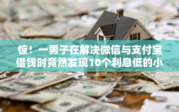 惊！一男子在解决微信与支付宝借钱时竟然发现10个利息低的小额贷款平台，事后分享了出来