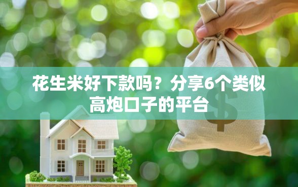 花生米好下款吗？分享6个类似高炮口子的平台