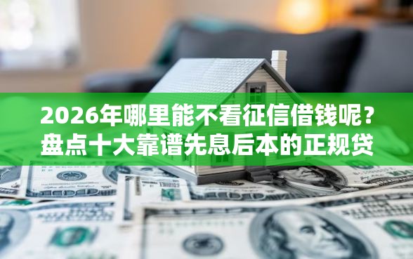 2026年哪里能不看征信借钱呢？盘点十大靠谱先息后本的正规贷款平台