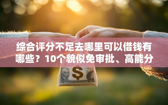 综合评分不足去哪里可以借钱有哪些？10个貌似免审批、高能分期贷款平台新秀合集