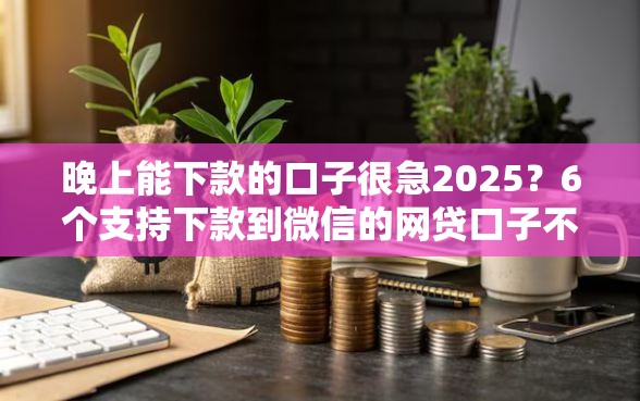 晚上能下款的口子很急2025？6个支持下款到微信的网贷口子不看征信秒下款的平台