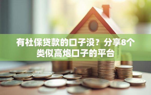 有社保贷款的口子没？分享8个类似高炮口子的平台