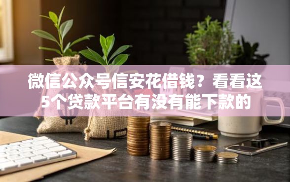 微信公众号信安花借钱？看看这5个贷款平台有没有能下款的