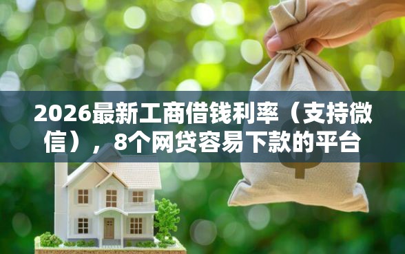 2026最新工商借钱利率（支持微信），8个网贷容易下款的平台无私分享