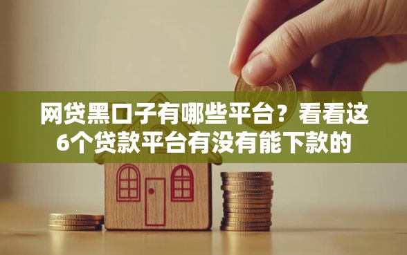 网贷黑口子有哪些平台？看看这6个贷款平台有没有能下款的