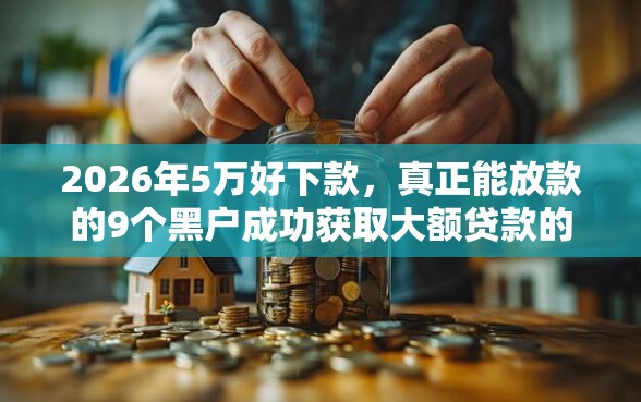 2026年5万好下款，真正能放款的9个黑户成功获取大额贷款的软件推荐