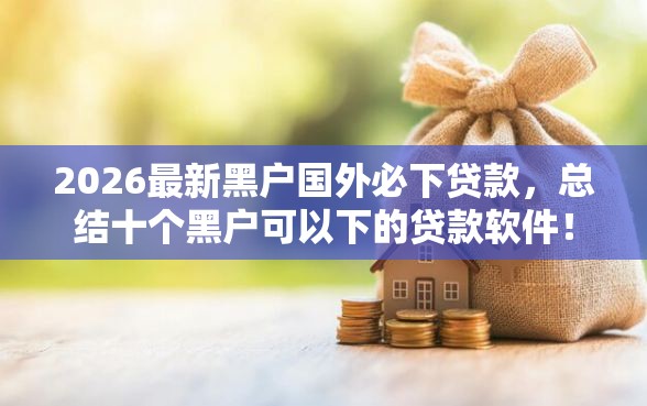 2026最新黑户国外必下贷款，总结十个黑户可以下的贷款软件！