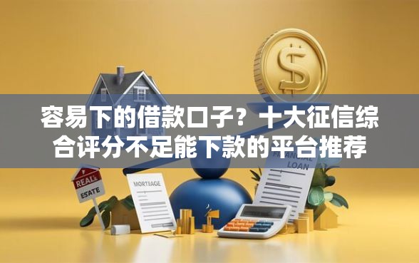 容易下的借款口子？十大征信综合评分不足能下款的平台推荐