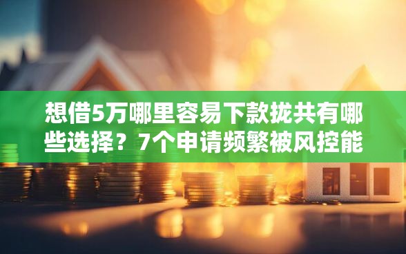 想借5万哪里容易下款拢共有哪些选择？7个申请频繁被风控能下的口子详解