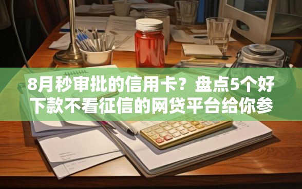 8月秒审批的信用卡？盘点5个好下款不看征信的网贷平台给你参考