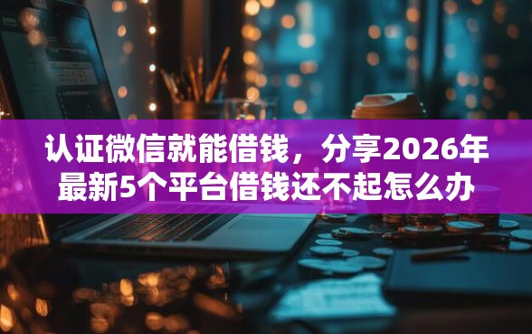 认证微信就能借钱，分享2026年最新5个平台借钱还不起怎么办