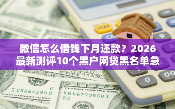 微信怎么借钱下月还款？2026最新测评10个黑户网贷黑名单急需一万平台能下款