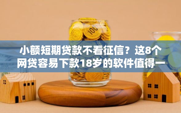 小额短期贷款不看征信？这8个网贷容易下款18岁的软件值得一试