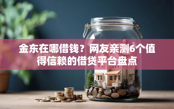 金东在哪借钱？网友亲测6个值得信赖的借贷平台盘点